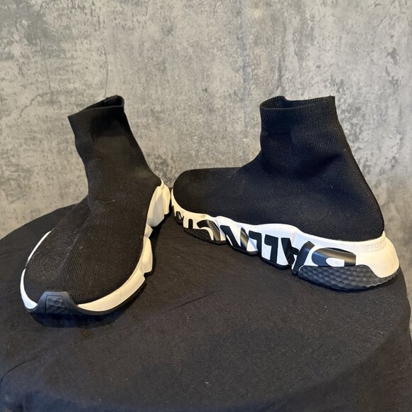Balenciaga Speed Graffiti Kit High Top Sock Sneaker - Men's Size 15 - Picture 1 of 4